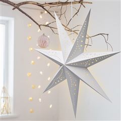 Solight LED vánoční hvězda, závěsná, 60cm, 20x LED, časovač, 2x AA