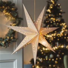 Solight LED vánoční hvězda, závěsná, 60cm, 20x LED, časovač, 2x AA