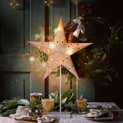 Solight LED vánoční hvězda stolní, 10x LED, 3x AA