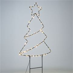 Solight LED venkovní dekorace vánoční stromeček, 85x LED, časovač, 68cm, 3x AA