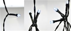 Solight LED vánoční řetěz, 3m, 20xLED, 3x AA, bílé světlo, zelený kabel