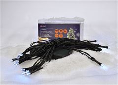 Solight LED vánoční řetěz, 3m, 20xLED, 3x AA, bílé světlo, zelený kabel