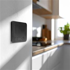 Solight vestavná podlahová zásuvka, IP55, matná černá, obdélníkové víčko