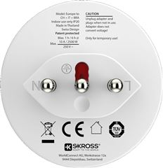 SKROSS cestovní adaptér do Brazílie, Itálie a Švýcarska, typ J/N/L