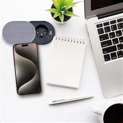 Solight 1z + USB A+C 20W PD vestavná zásuvka s posuvným víčkem, 2m, stříbrná