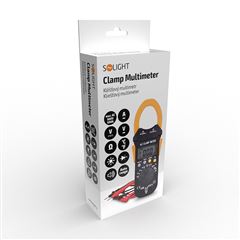 Solight klešťový multimetr, max. AC 600V/600A, max. DC 600V, test diody, bzučák, odpor, teplota