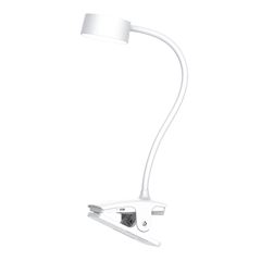 Solight LED stolní nabíjecí lampička, 2W, 210lm, 3CCT, bílá, clip