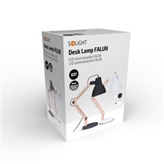 Solight stolní lampa Falun, E27, bílá