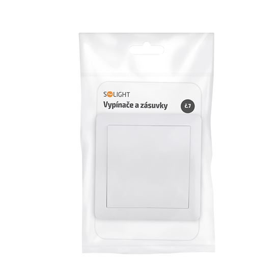 Solight vypínač Slim č. 7 křížový, bílý