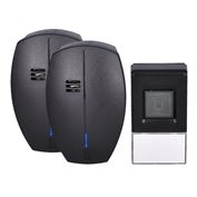 Solight 2x bezdrátový zvonek, do zásuvky, 120m, černý