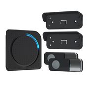 Solight bezdrátový zvonek, 2 tlačítka, do zásuvky, 200m, černý, learning code