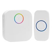 Solight bezdrátový zvonek, do zásuvky, 180m, bílý, learning code