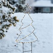 Solight LED venkovní dekorace vánoční stromeček, 85x LED, časovač, 68cm, 3x AA