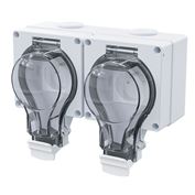 Solight dvojzásuvka IP66, vodotěsná a prachotěsná 