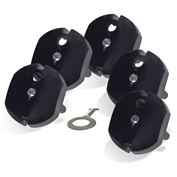 Solight bezpečnostní zátka černá, sada 5ks + 1 klíček