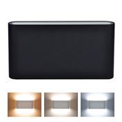 Solight LED venkovní nástěnné osvětlení Modena, 12W, 680lm, 120°, černá