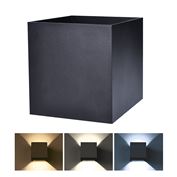 Solight LED venkovní nástěnné osvětlení Parma, 6W, 360lm, 10-110°, černá