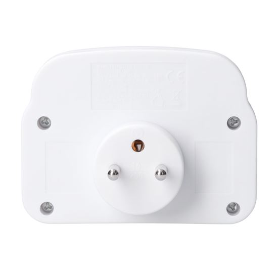 Solight rozbočka 2 x 16A, USB A+C rychlonabíječka 20W PD, bílá, vypínač