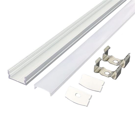 Solight hliníková lišta pro LED pásky 1, 17x8mm, mléčný difuzor, 1m