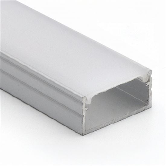Solight hliníková lišta pro LED pásky 2, 18x9mm, mléčný difuzor, 1m