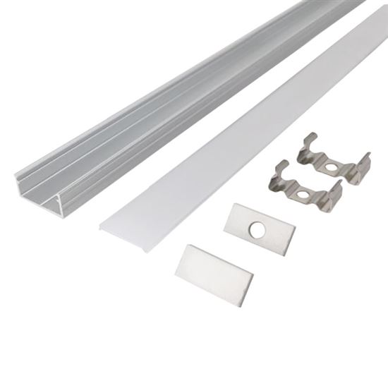 Solight hliníková lišta pro LED pásky 2, 18x9mm, mléčný difuzor, 1m