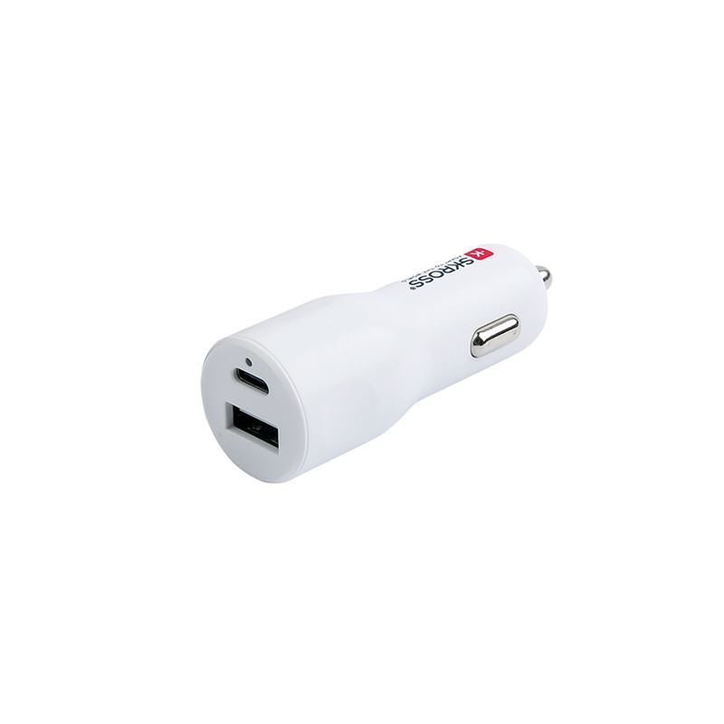 SKROSS USB A+C nabíjecí autoadaptér Dual Car Charger, 20W PD