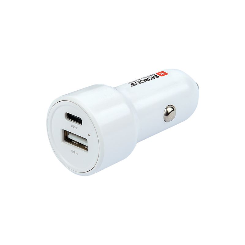 SKROSS USB A+C nabíjecí autoadaptér Dual Car Charger, 65W PD